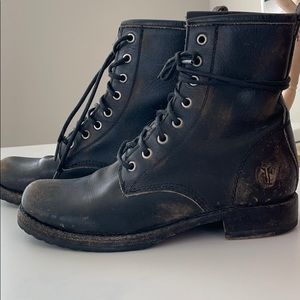 Frye Veronica distressed combat boot